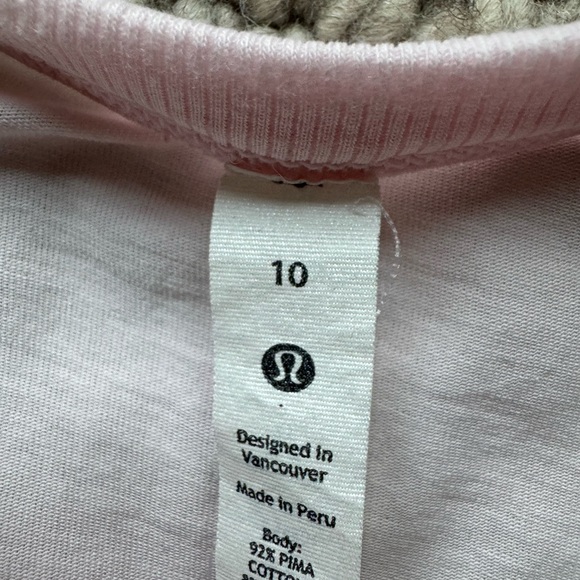 Lululemon Cropped Cotton Ribbed-Band T-Shirt - Picture 4 of 4